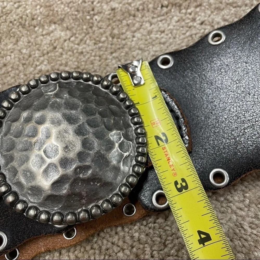 Express Genuine leather wide belt women’s Large Made in Italy - Picture 7 of 10